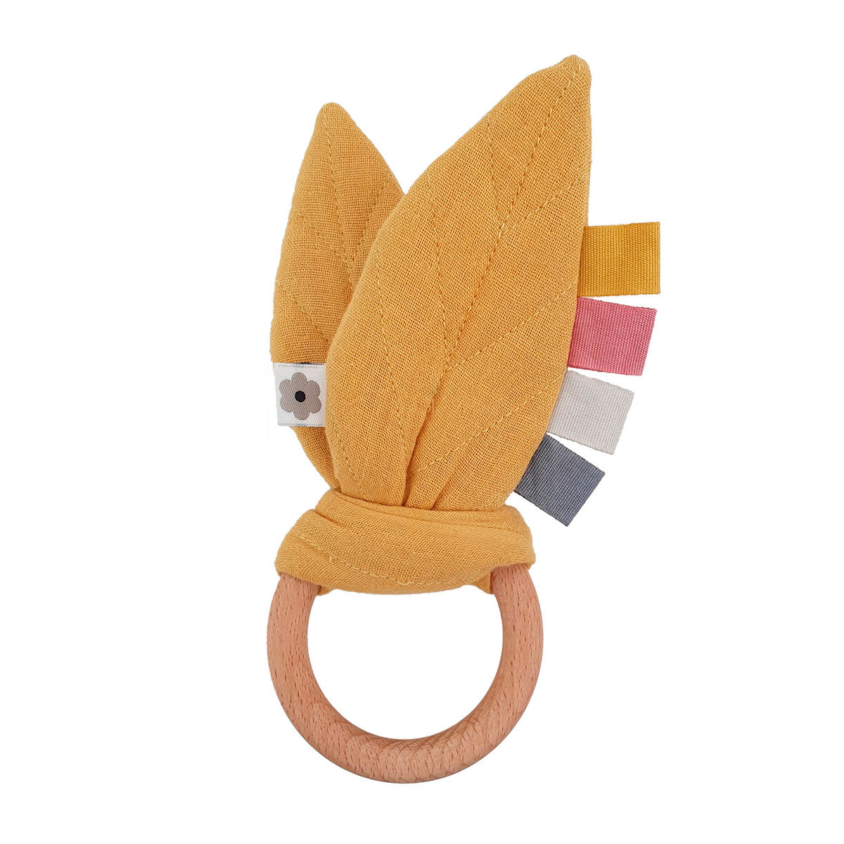 Anilla mordedor conejo mostaza | Chin Pum