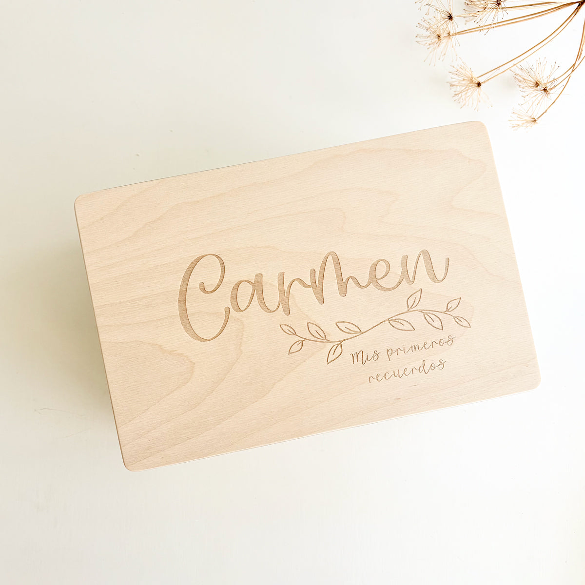 Caja de madera personalizada “mis primeros recuerdos” | Chin Pum