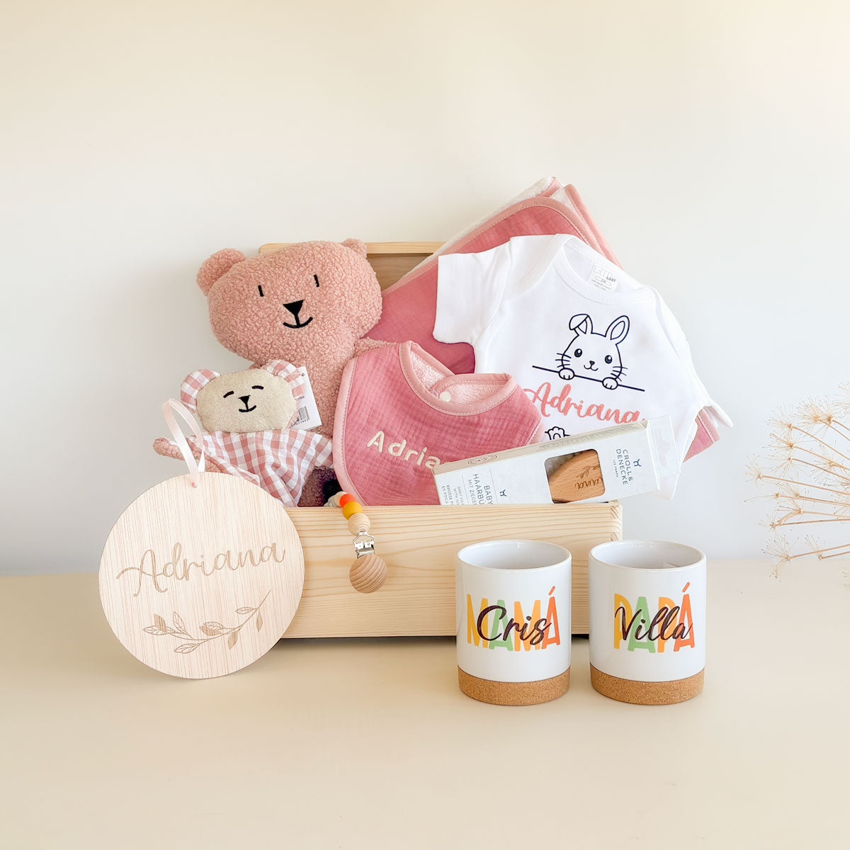 Caja regalo premium personalizada Familiar rosa| ChinPum