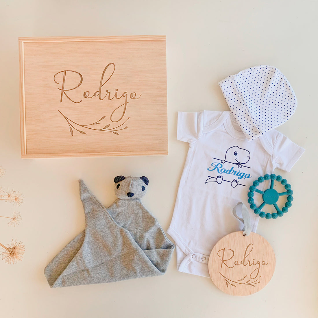 Caja nacimiento personalizada Oso Gris | ChinPum