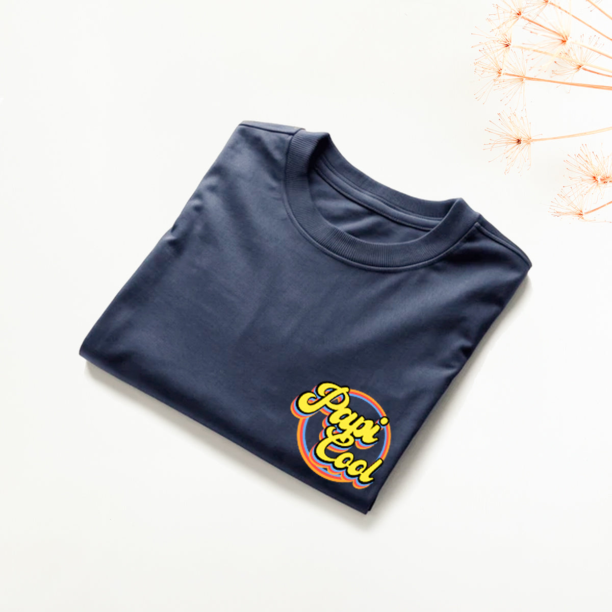 Camiseta azul marino "Papi Cool" | Chin Pum