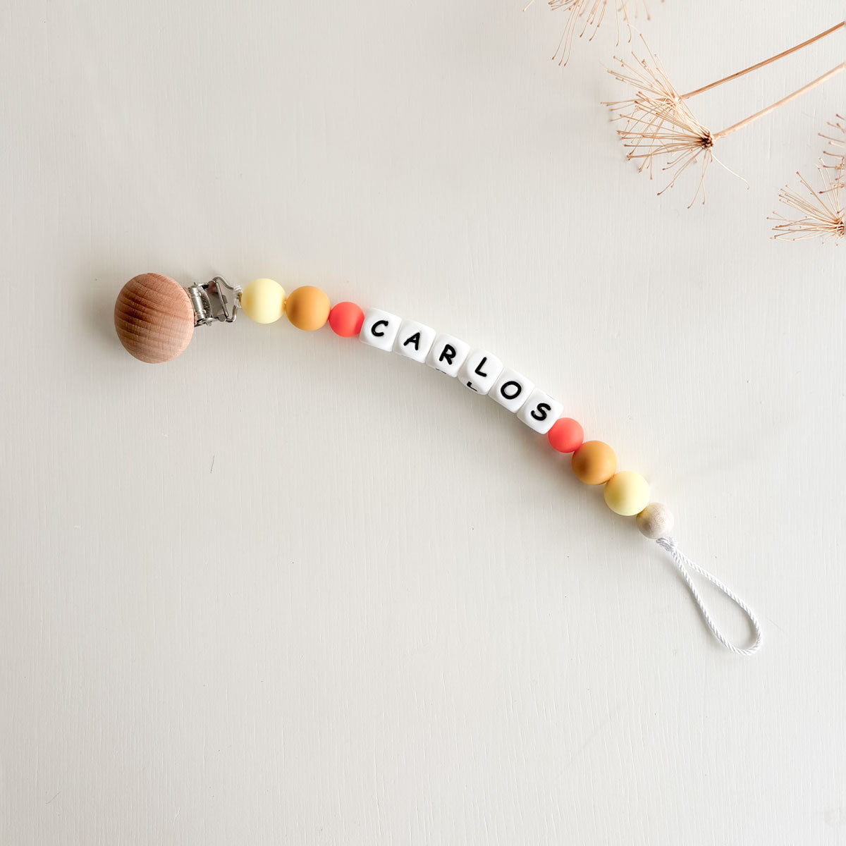 Chupetero personalizado Basic Naranja | Chin Pum