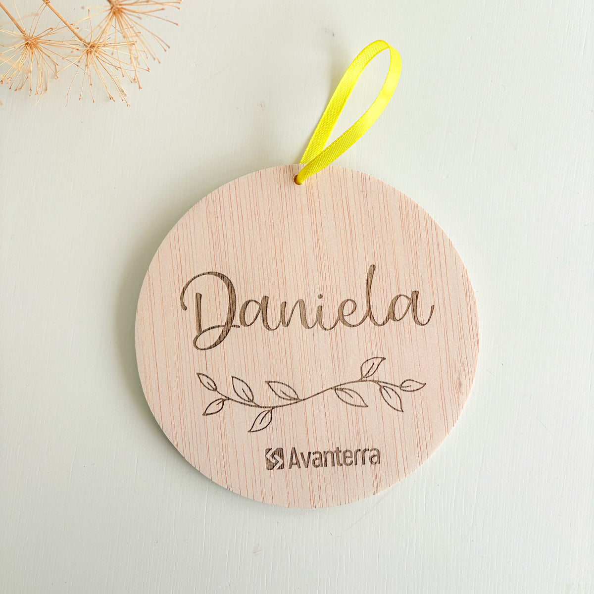 Disco de madera personalizado para colgar | Chin Pum