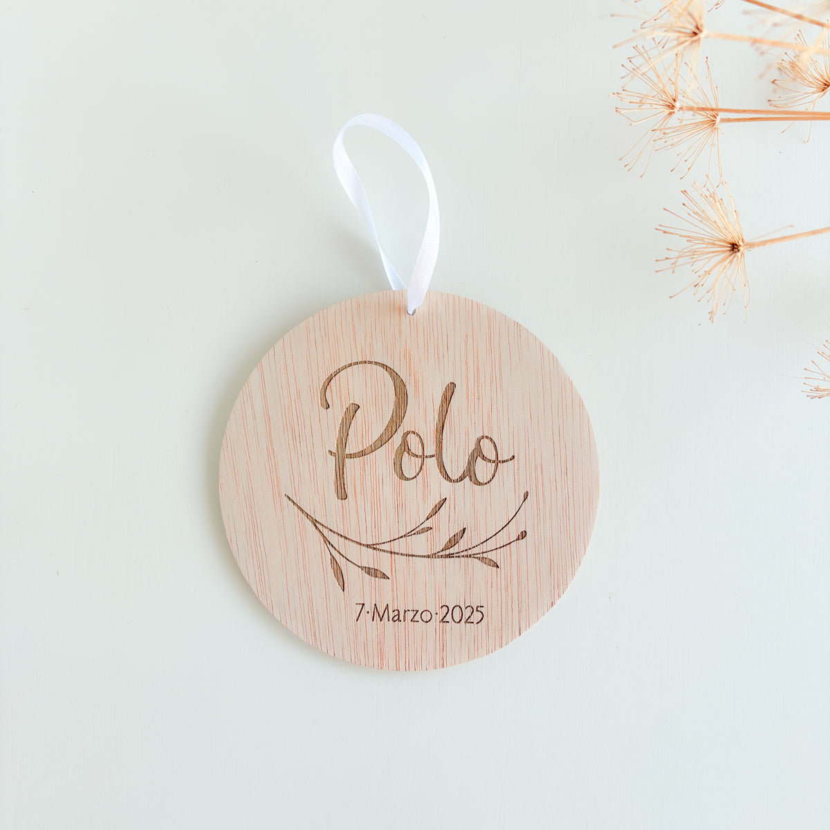 Disco de madera personalizado para colgar | Chin Pum