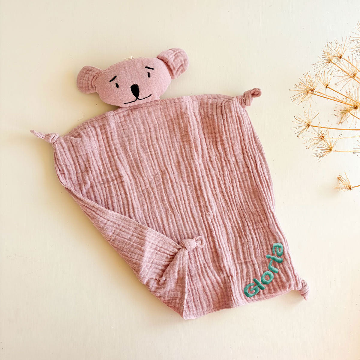 Doudou Koala Rosa personalizado de algodón orgánico | ChinPum