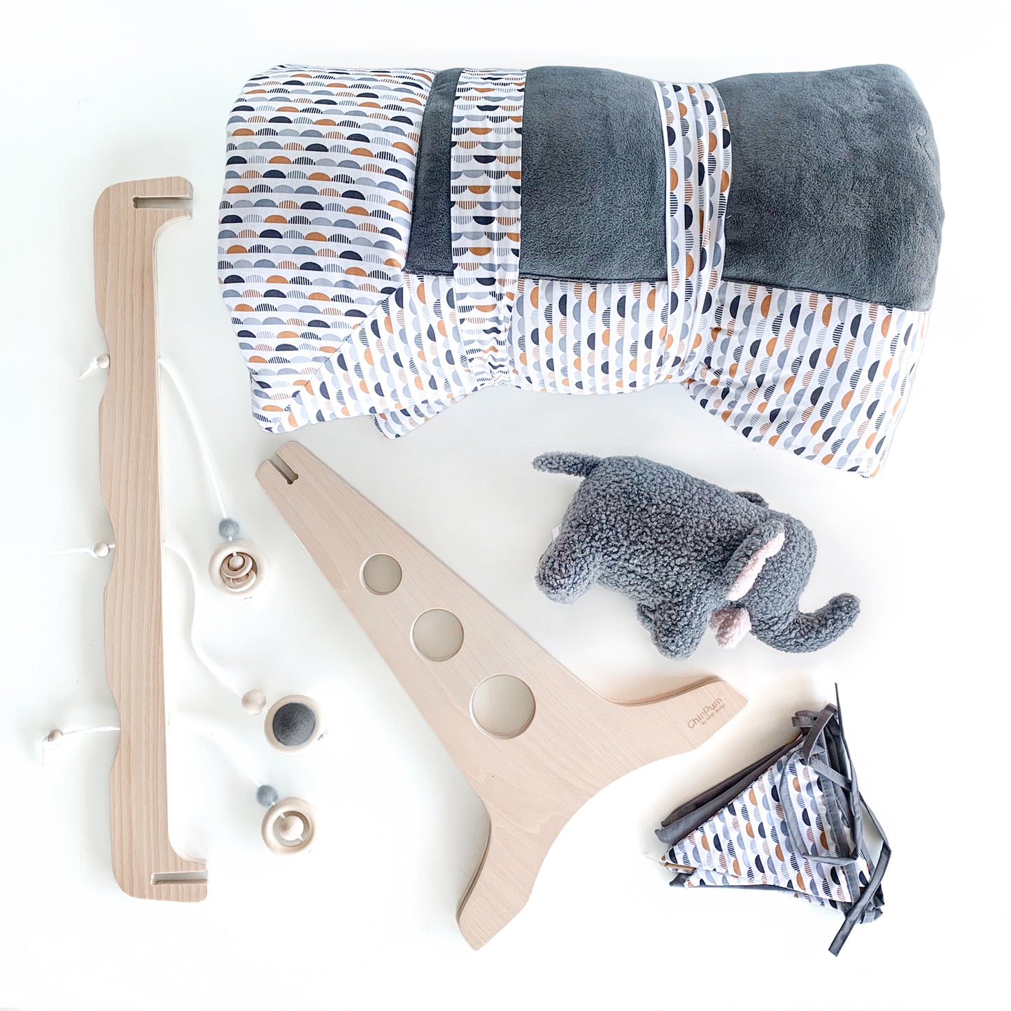Pack gimnasio y alfombra reversible gris | ChinPum