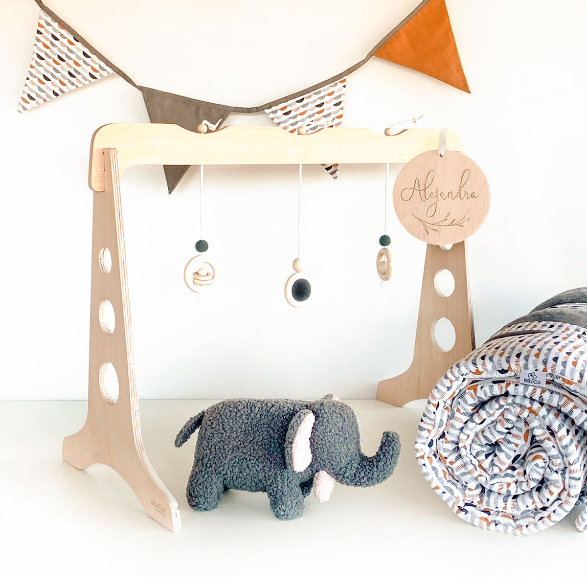 Pack gimnasio y alfombra reversible gris | ChinPum