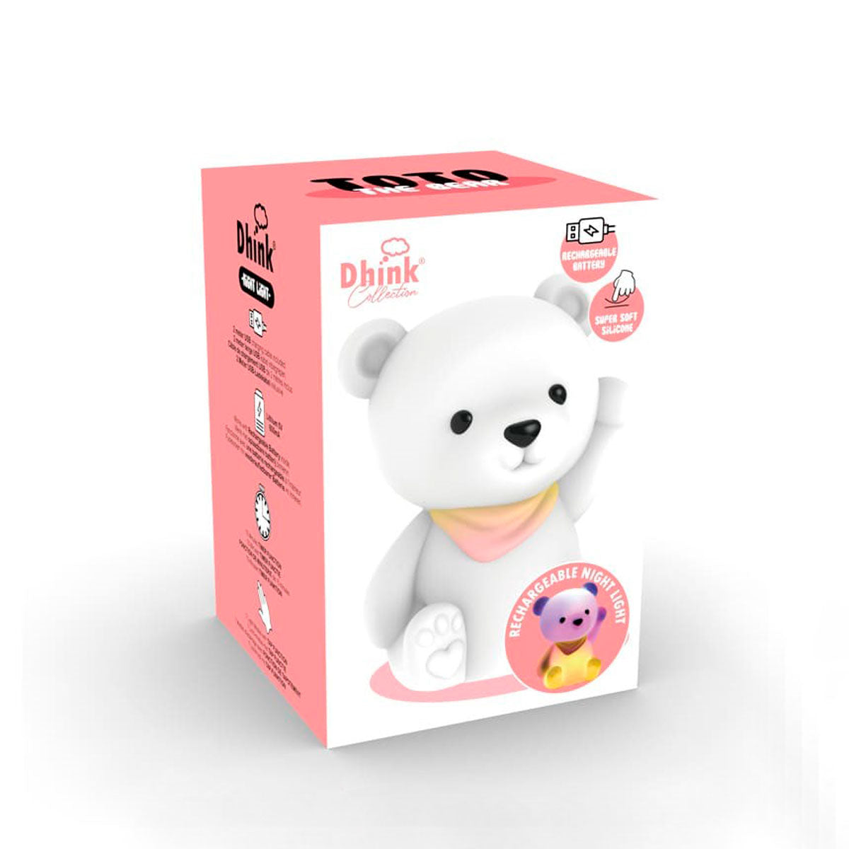 caja de luz recargable quitamiedos Osito | Chin Pum