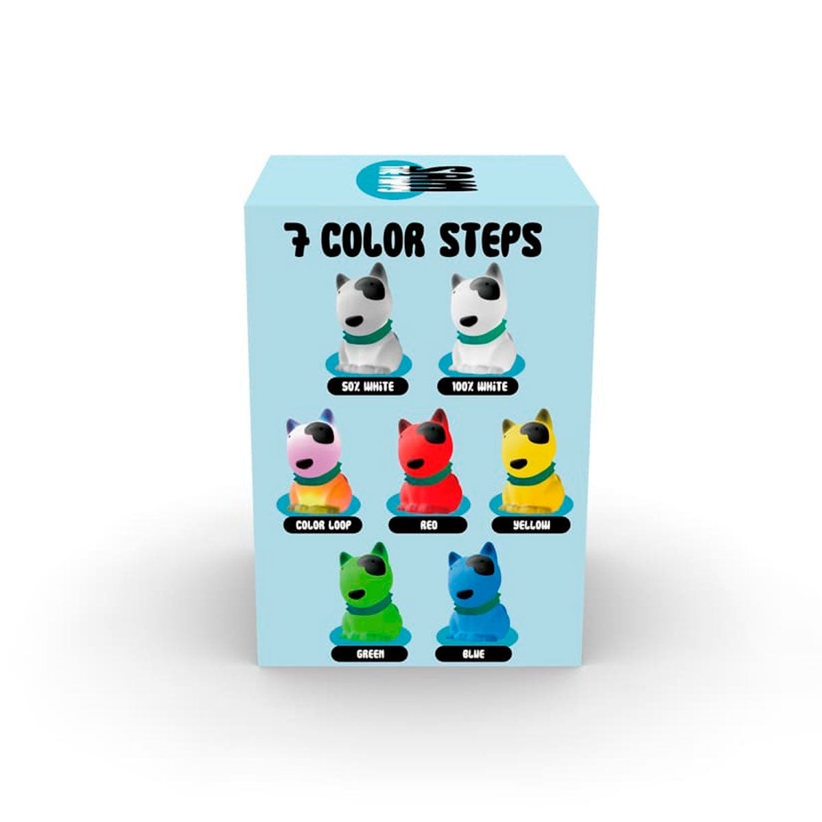 Caja de luz recargable quitamiedos Perrito color | Chin Pum