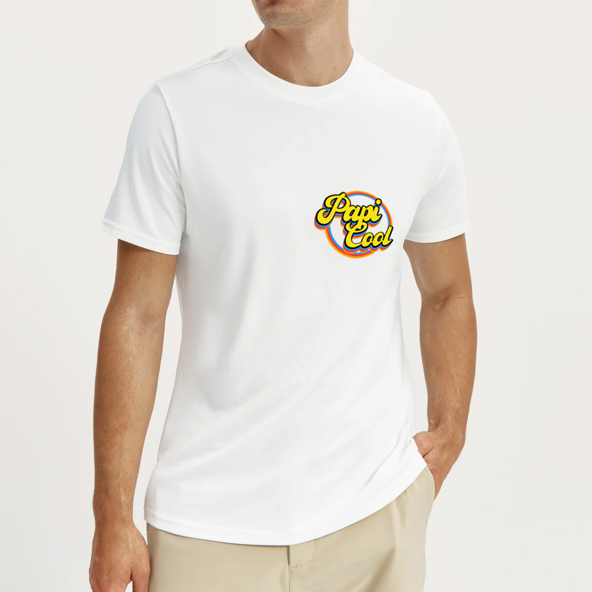 Camiseta Papi Cool Blanca | Chin Pum