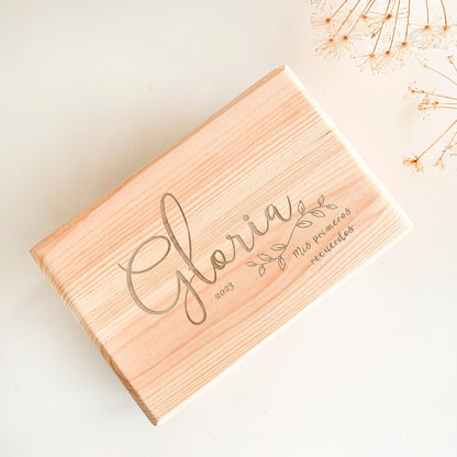 Caja de madera personalizada “mis primeros recuerdos” | Chin Pum 
