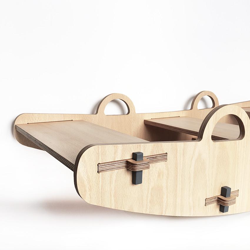 Juguetes Barca Balancín Grande de madera para niños
