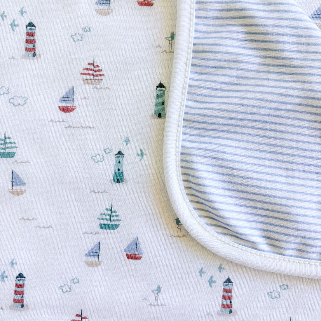 Detalle de arrullo Marino Personalizado de algodón para bebé | ChinPum