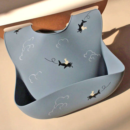 Babero silicona bolsillo delantero Aviones | Chin Pum
