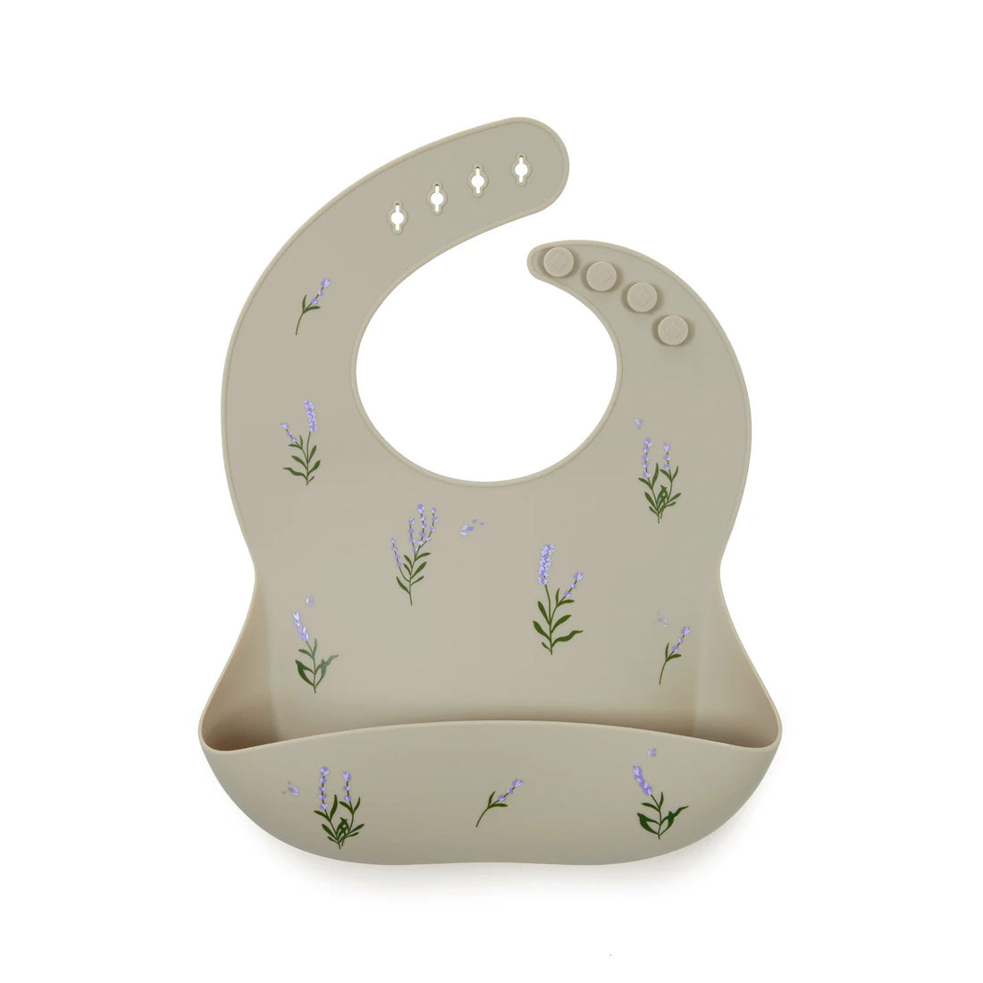 Babero silicona bolsillo delantero lavanda | Chin Pum
