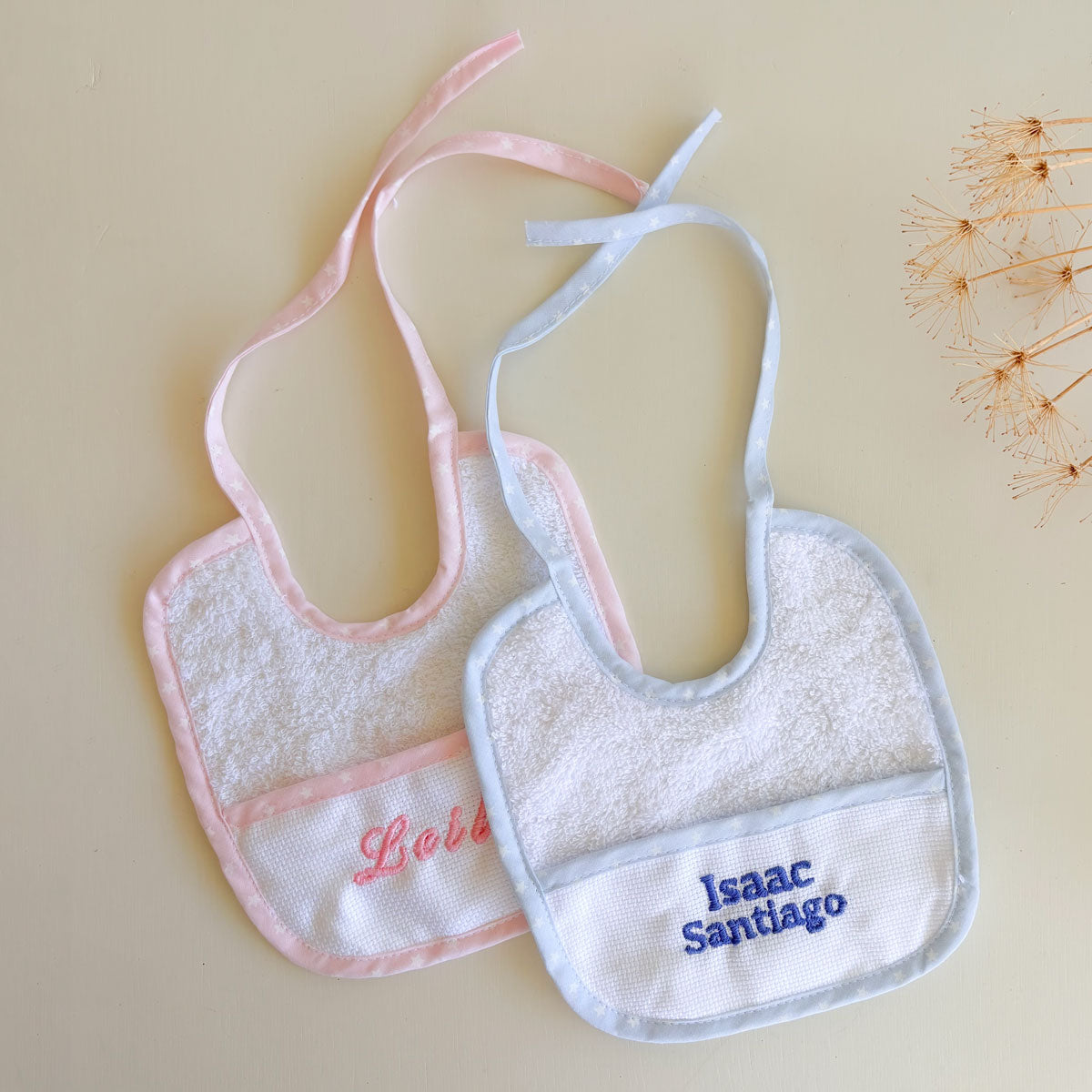 Baberos algodón bolsillo delantero Personalizados | Chin Pum