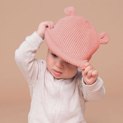 Gorrito Bebé Peach con orejitas personalizado | ChinPum.