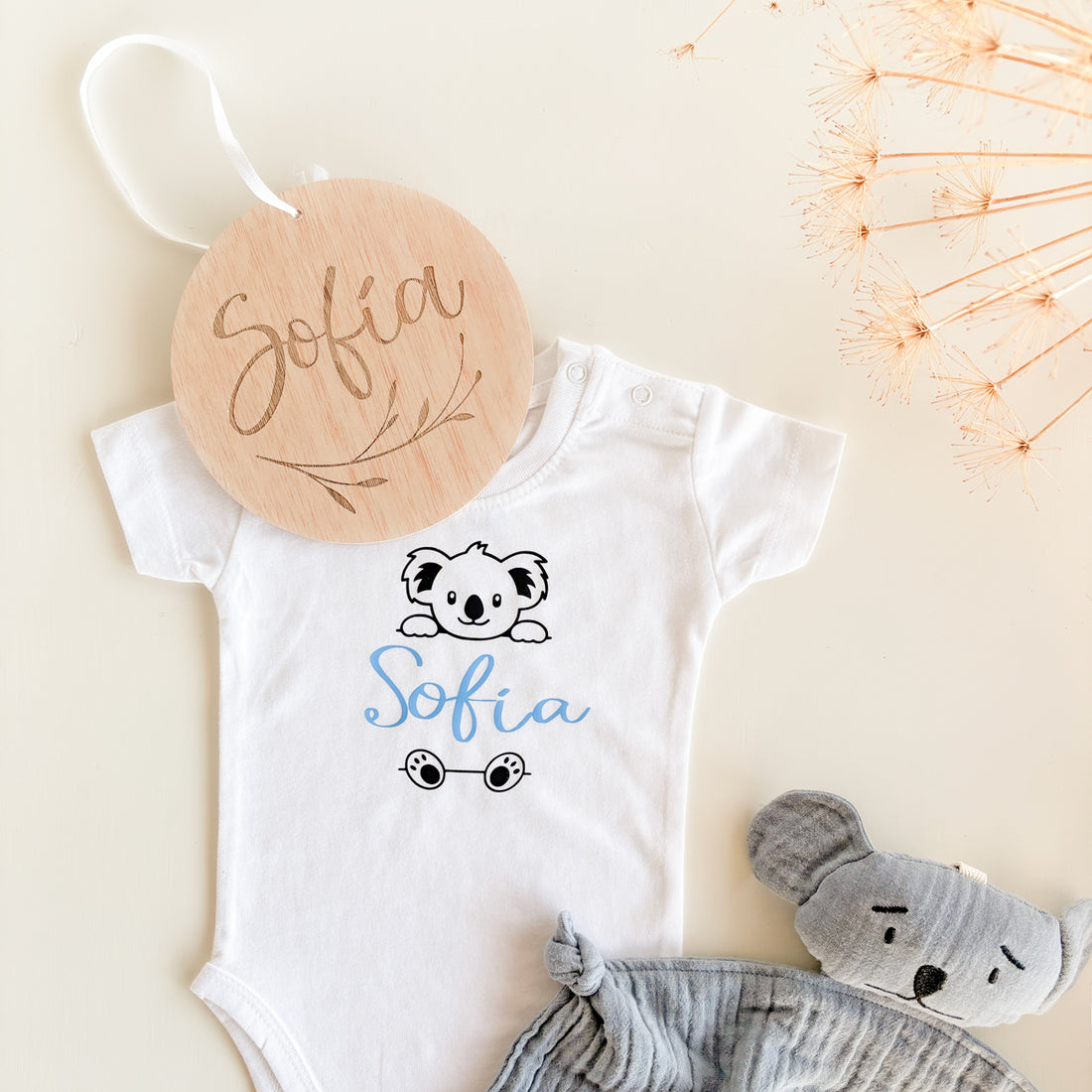 Body bebé Koala con disco personalizado | Chin Pum