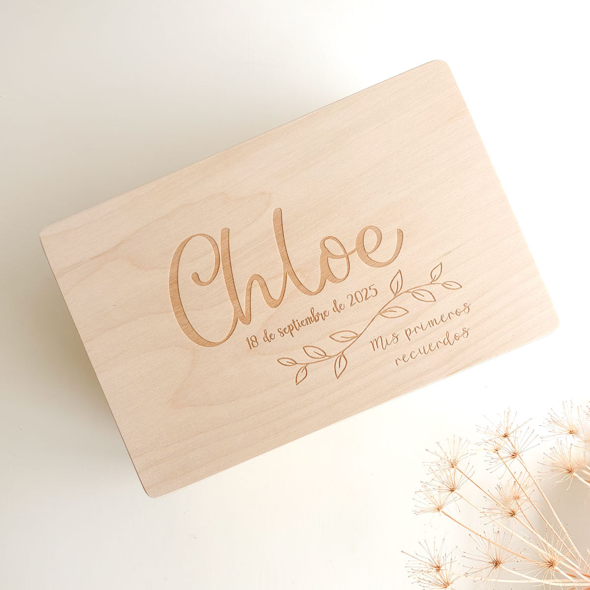 Caja de madera personalizada “mis primeros recuerdos” | Chin Pum 
