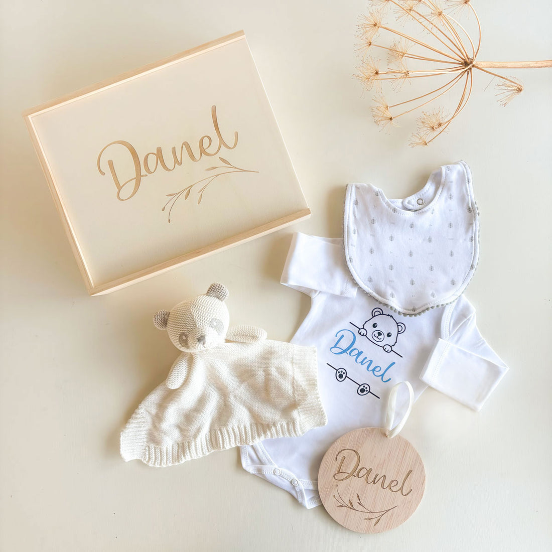 Caja nacimiento personalizada Oso Blanco | ChinPum