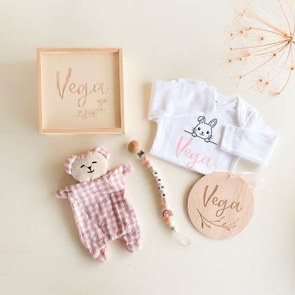 Cajita Regalo de Nacimiento Personalizada Doudou Osito | ChinPum