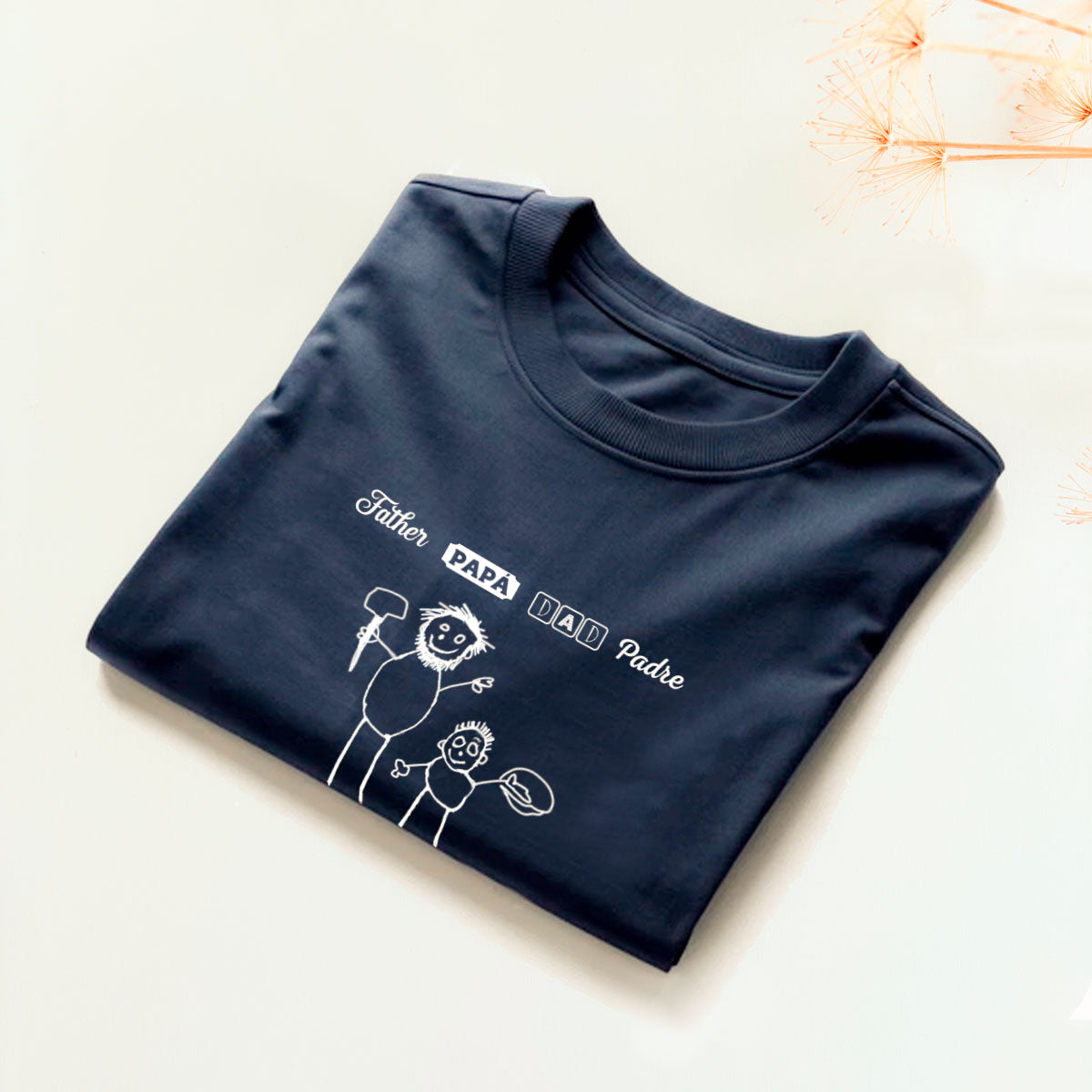 Camiseta azul regalo Dia del padre Personalizado  | Chin Pum