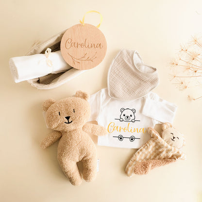 Canastilla recien nacido Oso Crema | ChinPum