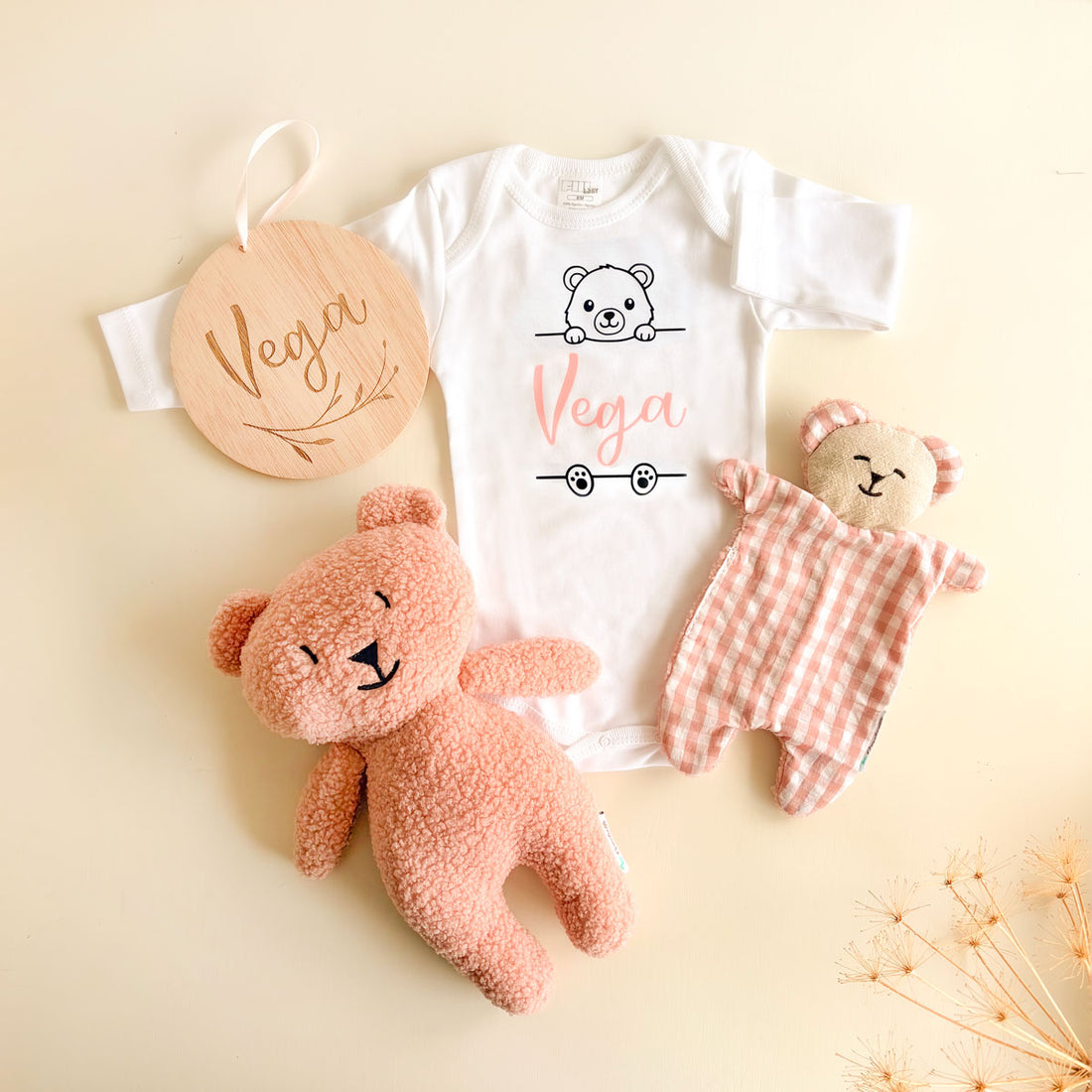 Canastilla recien nacido Oso Rosa | ChinPum