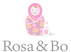 Logo comercial de la marca infantil Rosa & Bo