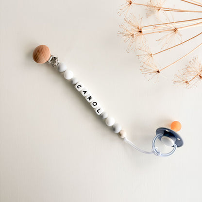 Chupetero personalizado Basic Gris | Chin Pum