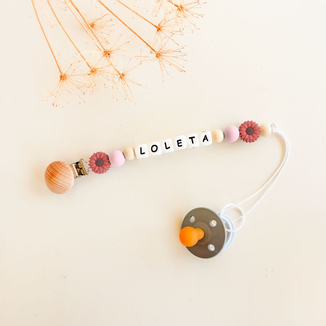 Chupetero personalizado Margarita Malva | Chin Pum