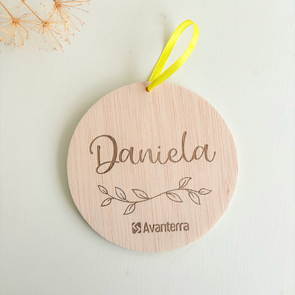 Disco de madera personalizado para colgar | Chin Pum