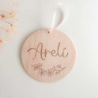 Disco de madera personalizado para colgar | Chin Pum