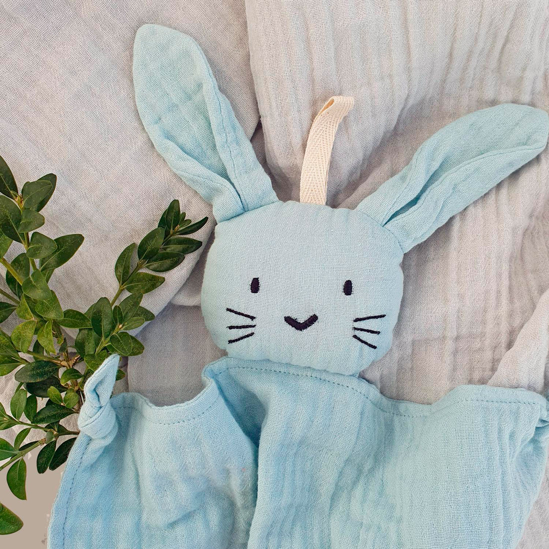 Doudou conejo azul de algodón orgánico | ChinPum