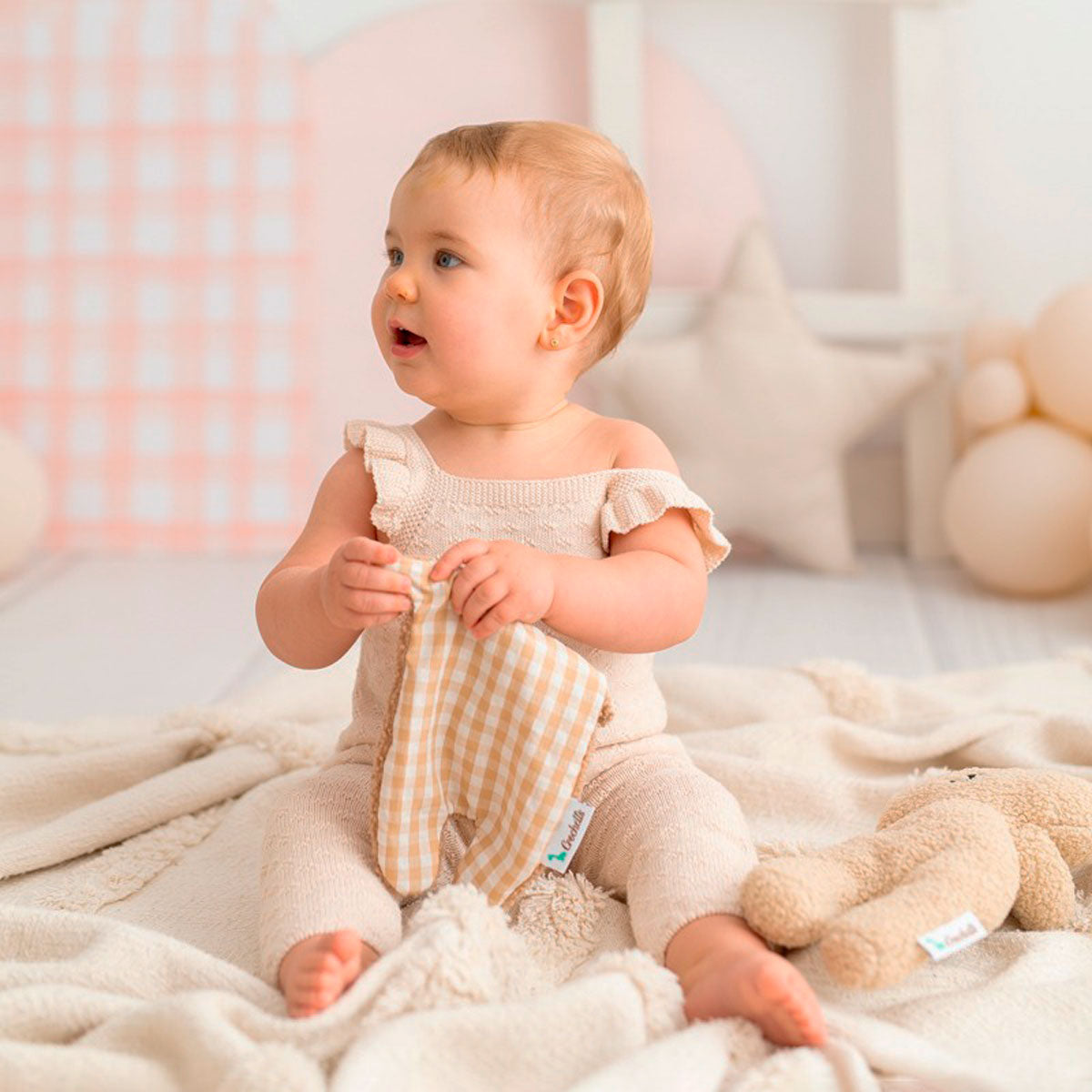 Canastilla recien nacido Oso Crema