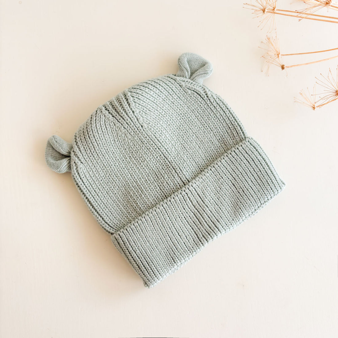 Gorrito Bebé Mint con orejitas personalizado | ChinPum.