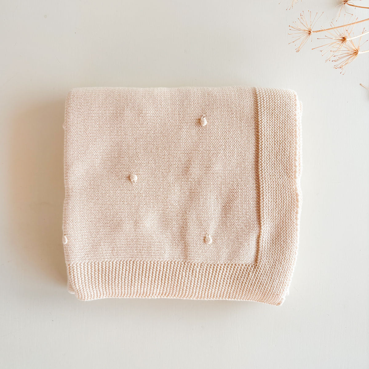 Toquilla beige de punto de algodón personalizada | Chin Pum