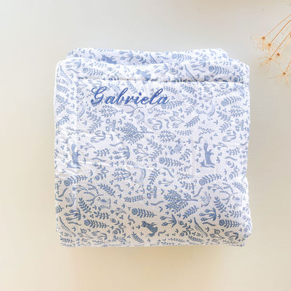 Manta Peluche Personalizada Bosque Azul | Chin Pum