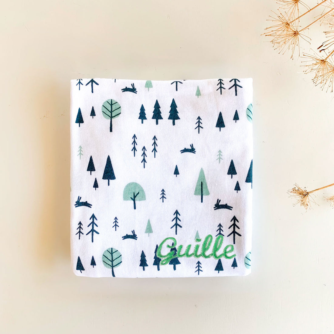 Manta Forest Personalizada de algodón orgánico para bebé | Chin Pum