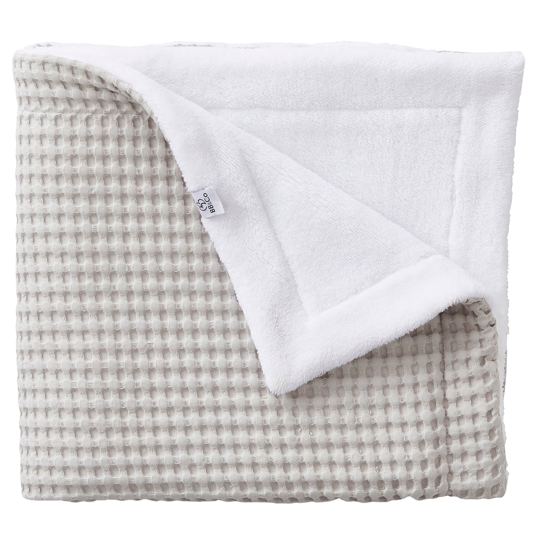 Maxi manta Peluche Gris para bebés con textura gofre | Chin pum