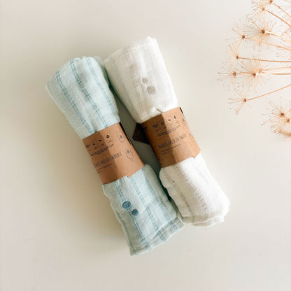 Pack 2 Muselinas de algodón orgánico Starmoon  | Chin Pum