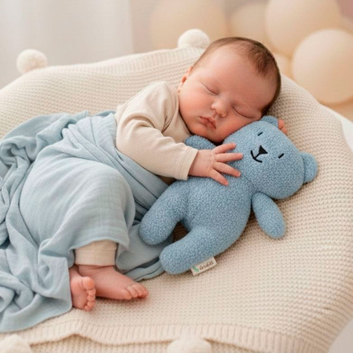 Recien nacido con peluche Oso Azul | ChinPum