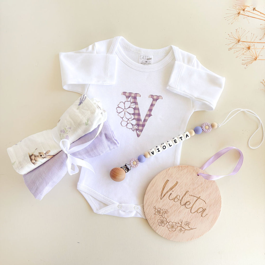 Chupetero personalizado Margarita Lavanda | Chin Pum
