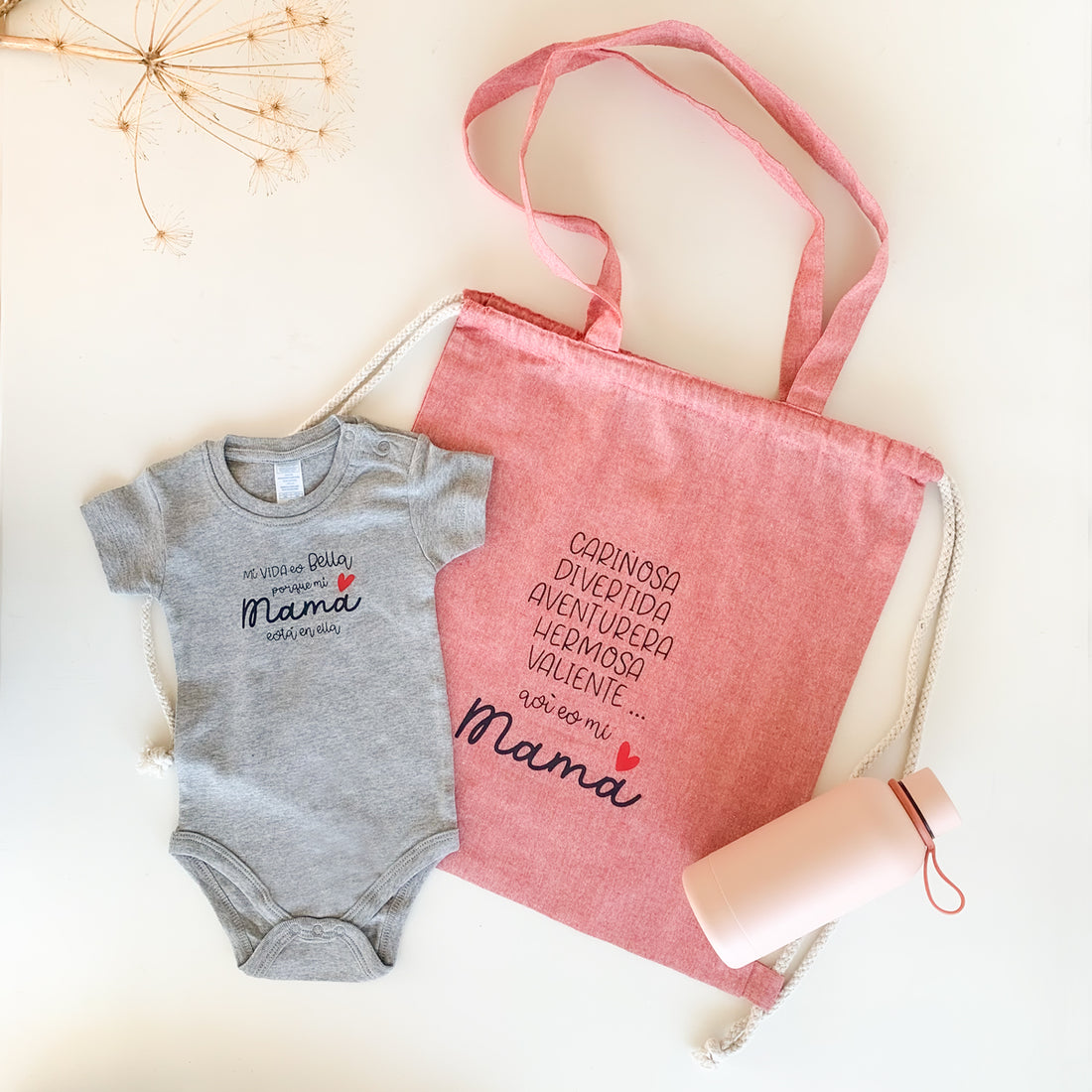 Pack regalo Mi Mamá mochila coral | Chin Pum
