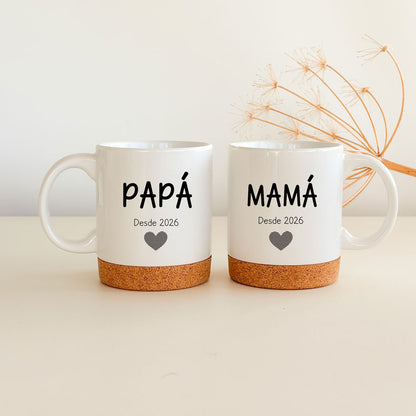 Tazas pareja personalizadas "mamá y papá desde" | Chin Pum