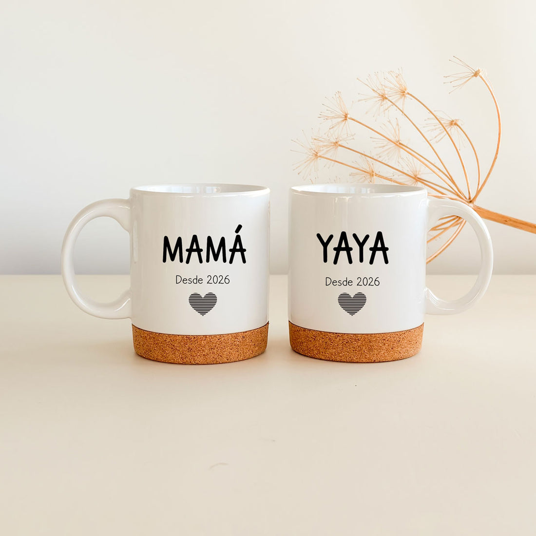 Tazas pareja personalizadas "mamá y yaya desde" | Chin Pum