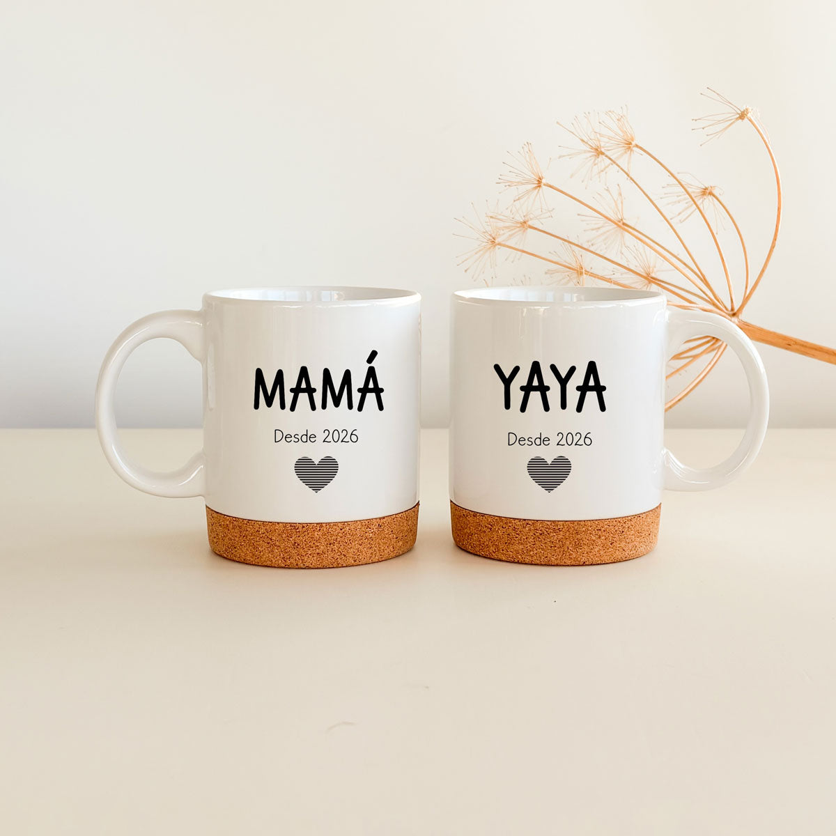 Tazas pareja personalizadas "mamá y yaya desde" | Chin Pum