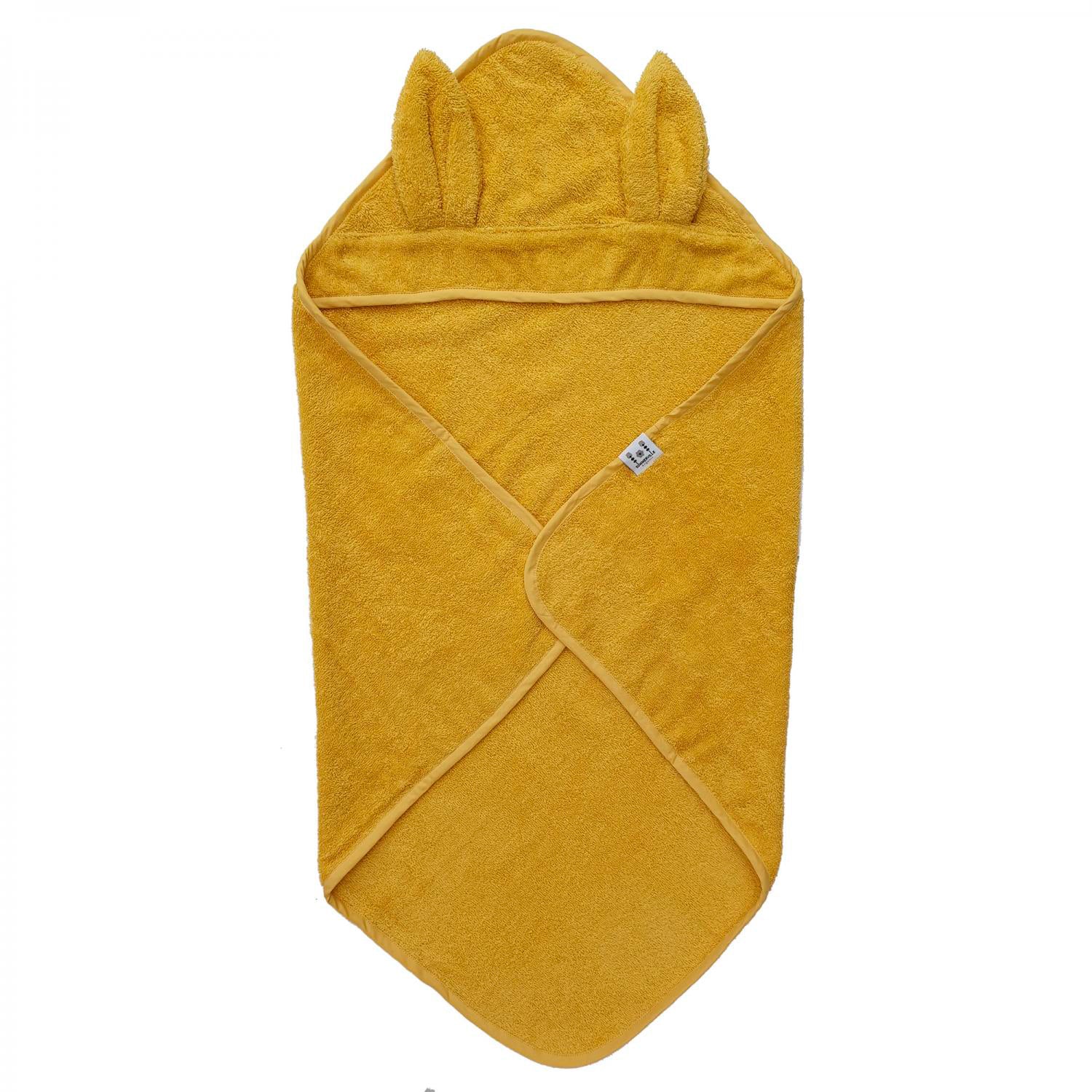 Toalla con capucha conejo mostaza | ChinPum