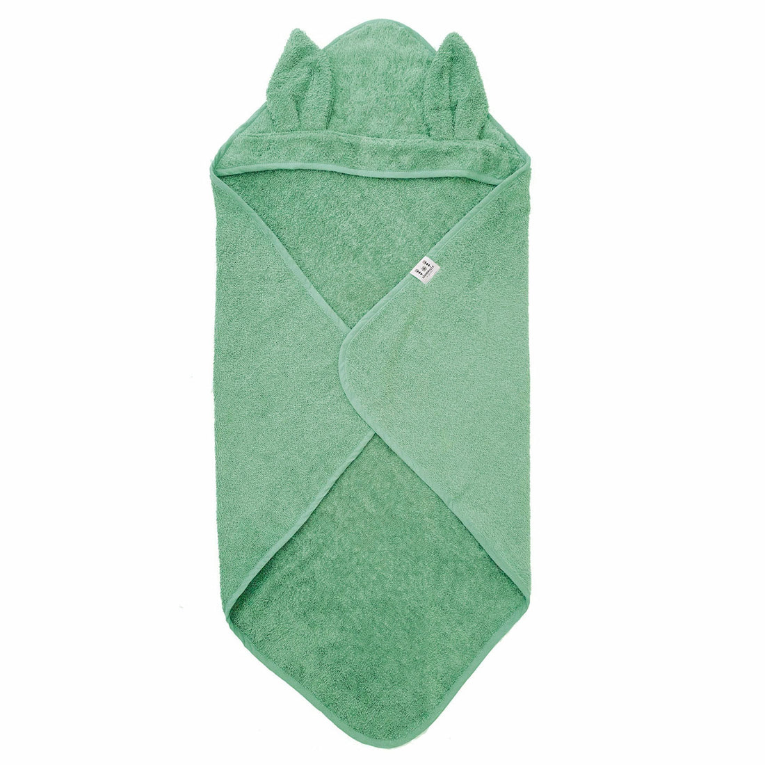 Toalla con capucha conejo verde personalizada | ChinPum