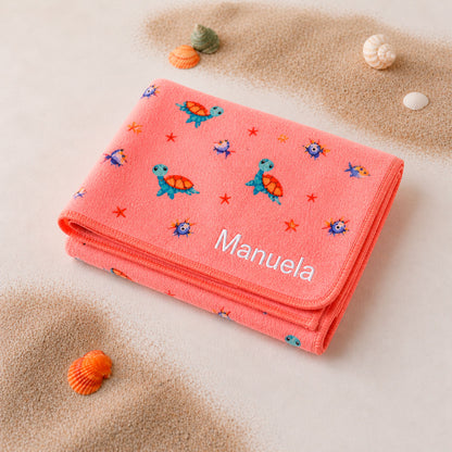 Toalla playa microfibra personalizada Tortuga | ChinPum